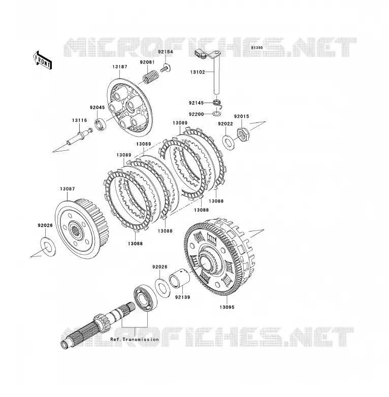EMBRAYAGE Kawasaki MOTOS 650 2012 VERSYS 650 ABS  KLE650DCFW