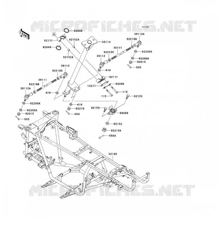 CH&Acirc;SSIS Kawasaki QUAD 360 2009 KVF360  KVF360B9F