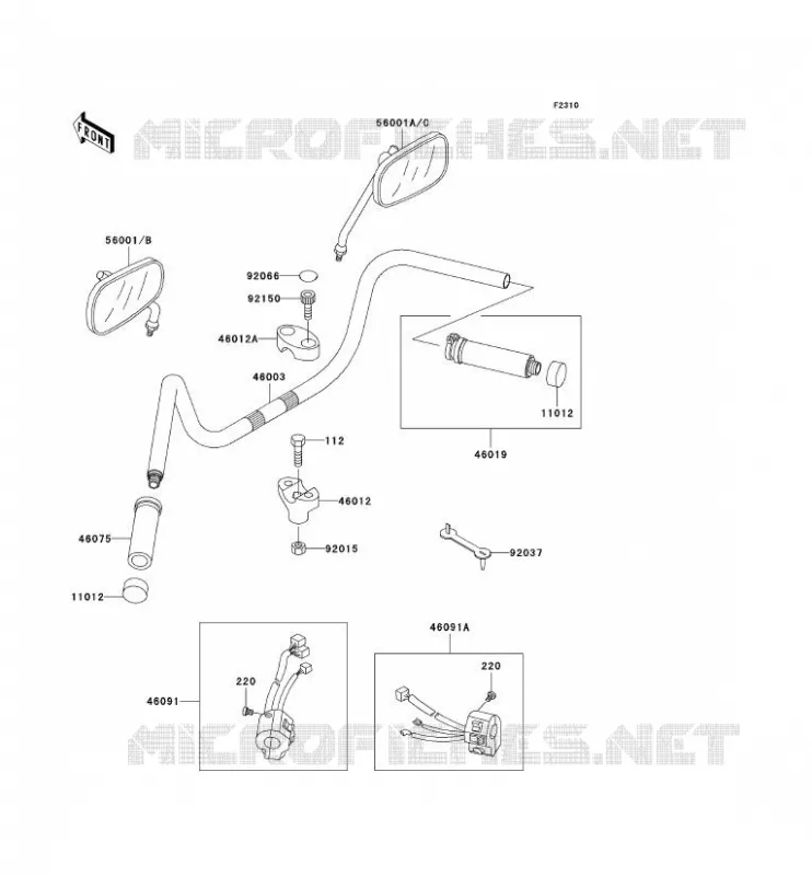 GUIDON Kawasaki MOTOS 1500 1997 VN1500 CLASSIC  VN1500-D2A
