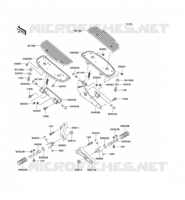 REPOSE PIED Kawasaki MOTOS 1500 1998 VN1500 CLASSIC  VN1500-E1