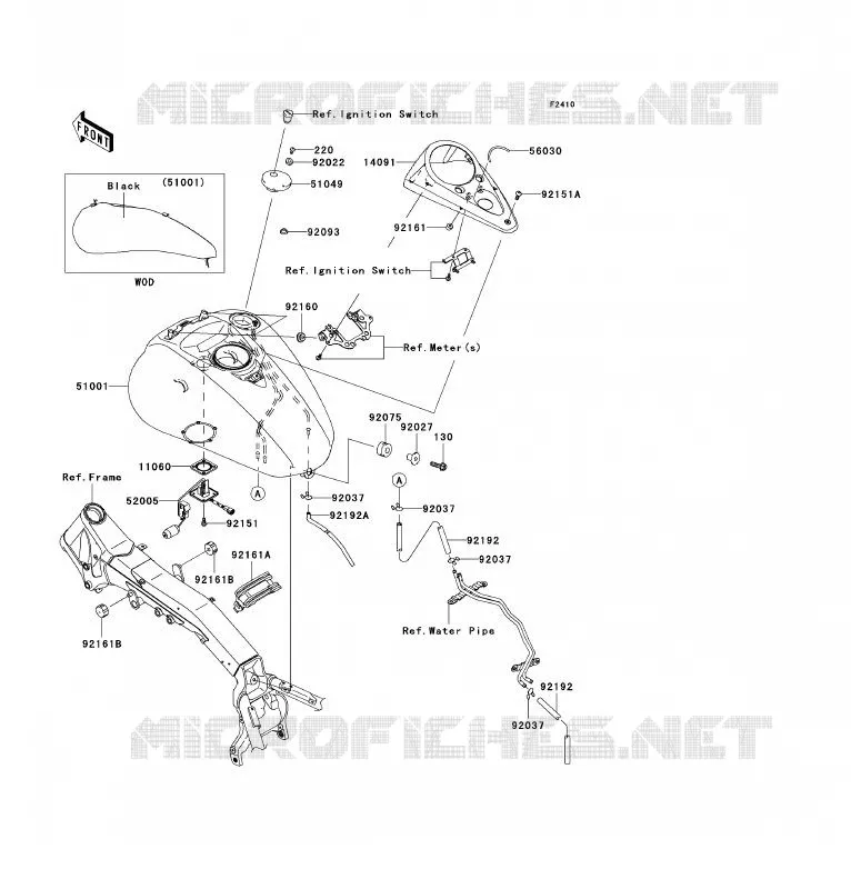 RESERVOIR CARBURANT Kawasaki MOTOS 2000 2009 VN2000 CLASSIC  VN2000H9F