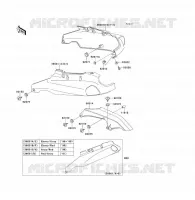 CACHE LAT&Eacute;RAL/GARDE CHAINE pour Kawasaki ZZR1100