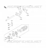 FOURCHETTE/BARRILLET DE SELECTION pour Kawasaki ZZR1100