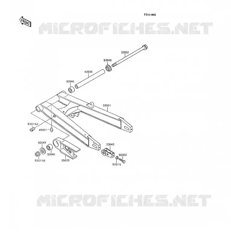 BRAS OSCILLANT Kawasaki MOTOS 600 1996 GPX600R  ZX600-C9
