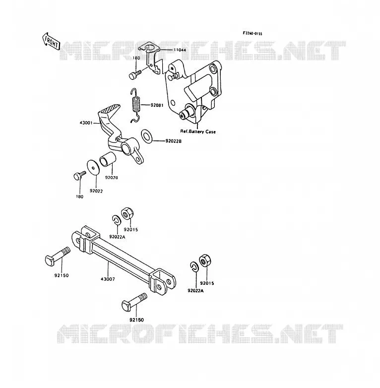 PEDALE DE FREIN/TORQUE LINK Kawasaki MOTOS 600 1996 GPX600R  ZX600-C9