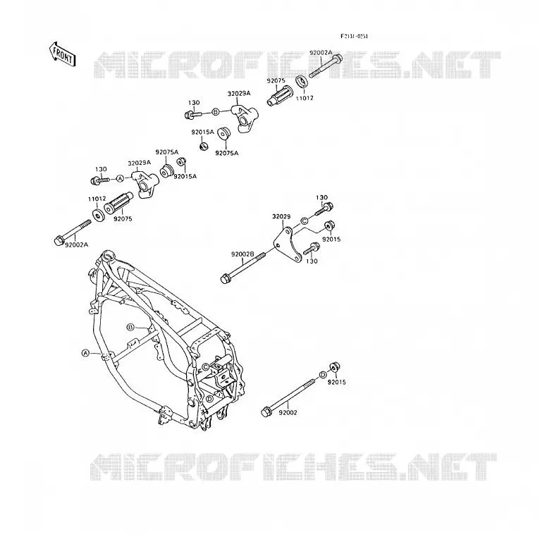 PIECE DE CADRE (COUVERTURE) Kawasaki MOTOS 600 1996 GPX600R  ZX600-C9