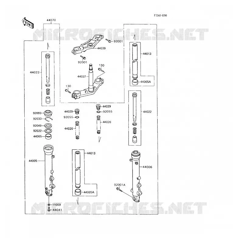 FOURCHE Kawasaki MOTOS 600 1996 GPX600R  ZX600-C9