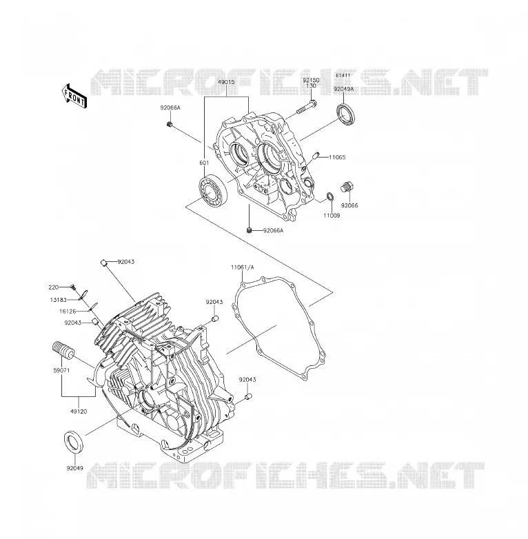 CARTER MOTEUR(S) Kawasaki SSV 400 2011 MULE 610 4X4 XC  KAF400EBF