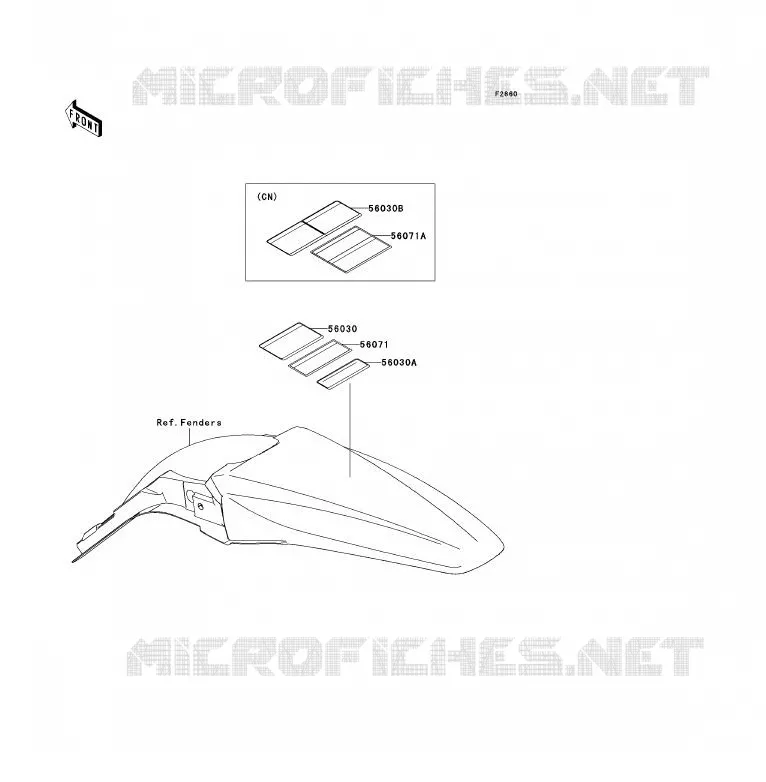 LABEL Kawasaki TOUT-TERRAIN 450 2009 KX450F  KX450E9FA