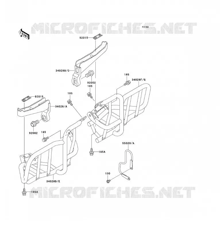 REPOSE PIED Kawasaki QUAD 300 2002 KFX300  KEF300-B2