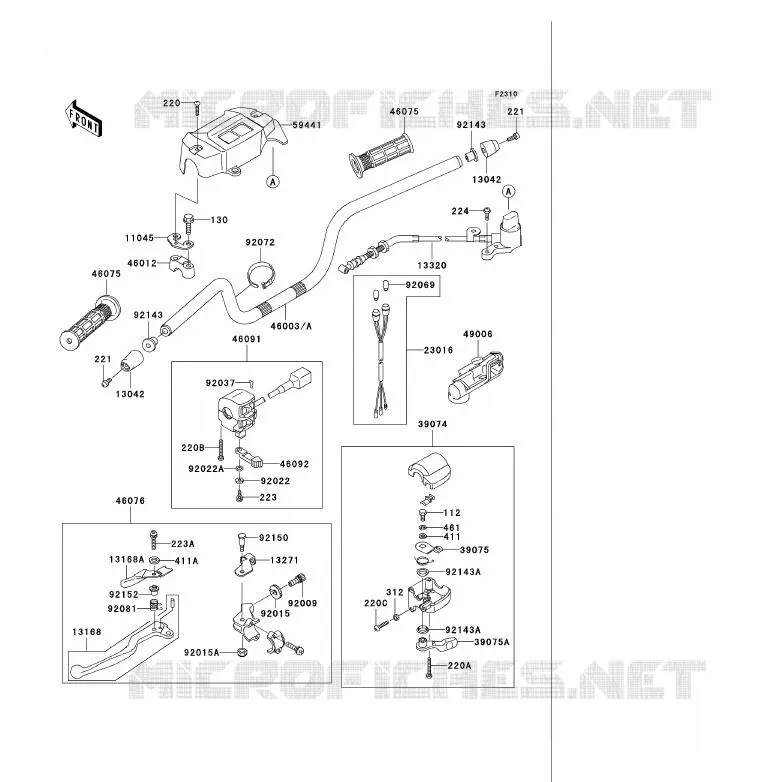 GUIDON Kawasaki QUAD 300 2003 KFX300  KEF300-B3