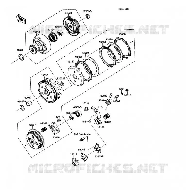 EMBRAYAGE Kawasaki QUAD 220 1988 KLF220  KLF220-A1