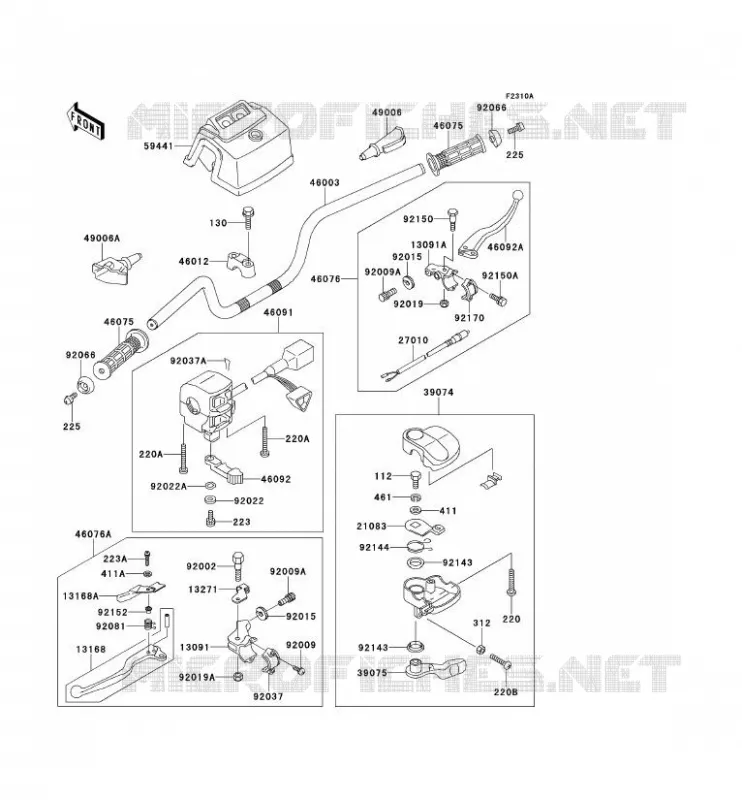 GUIDON Kawasaki QUAD 220 2000 KLF220  KLF220-A13