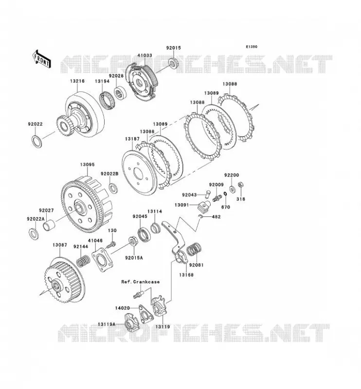 EMBRAYAGE Kawasaki QUAD 220 2001 KLF220  KLF220-A14