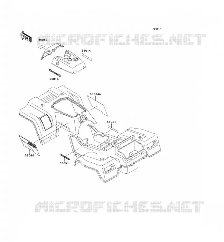 STICKER(AS) Kawasaki QUAD 220 2001 KLF220  KLF220-A14
