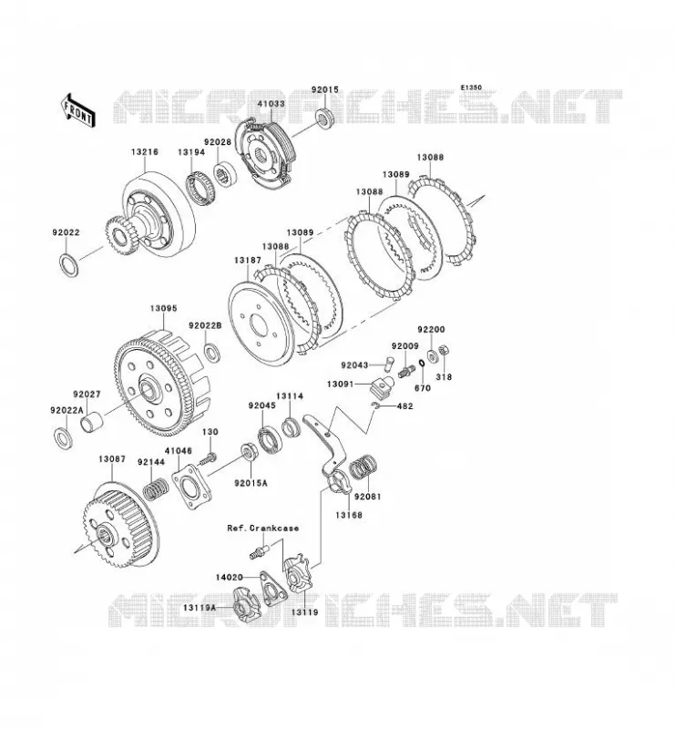 EMBRAYAGE Kawasaki QUAD 220 2001 KLF220  KLF220-A14