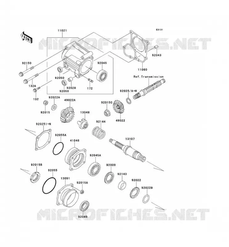 PIGNON CONIQUE AVANT Kawasaki QUAD 220 2001 KLF220  KLF220-A14