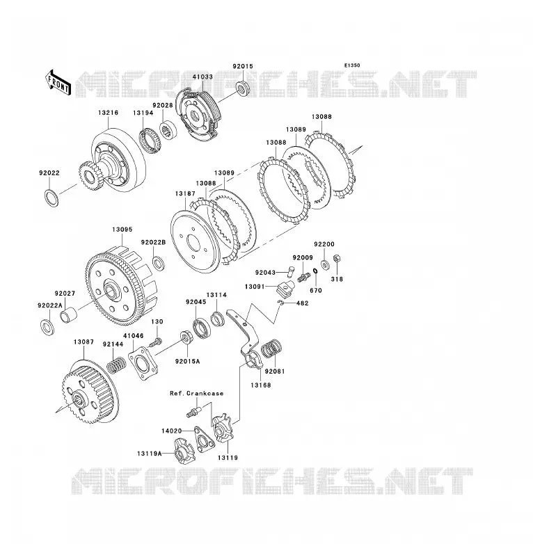 EMBRAYAGE Kawasaki QUAD 220 2002 KLF220  KLF220-A15