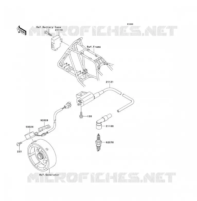 SYSTEME D&acute;ALLUMAGE Kawasaki QUAD 220 2002 KLF220  KLF220-A15