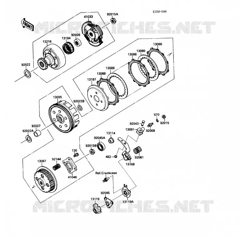 EMBRAYAGE Kawasaki QUAD 220 1989 KLF220  KLF220-A2