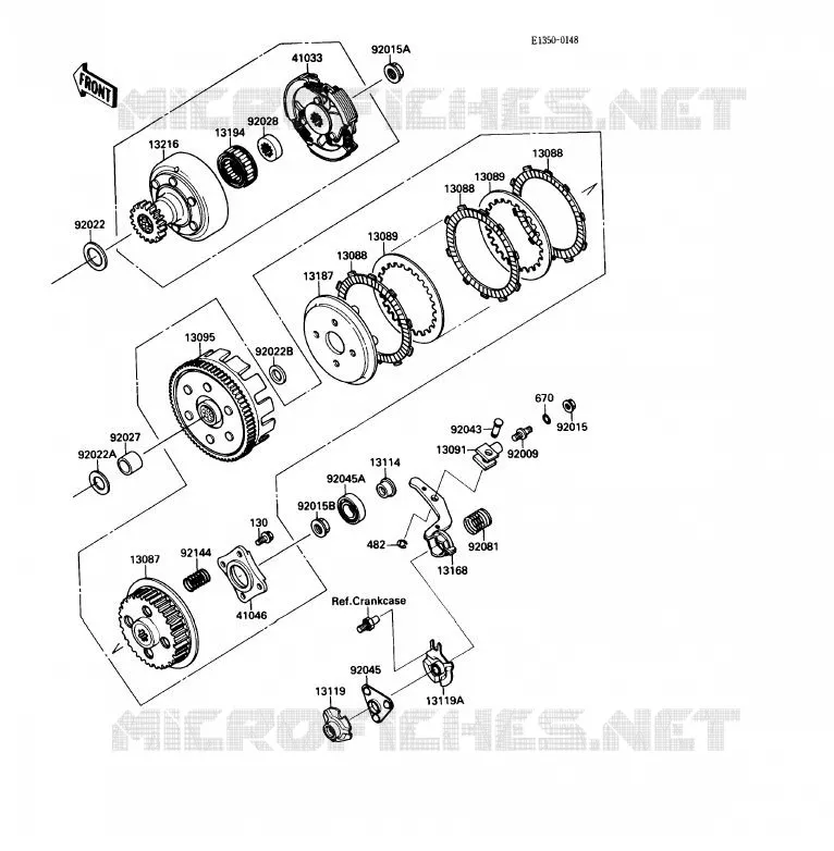 EMBRAYAGE Kawasaki QUAD 220 1989 KLF220  KLF220-A2