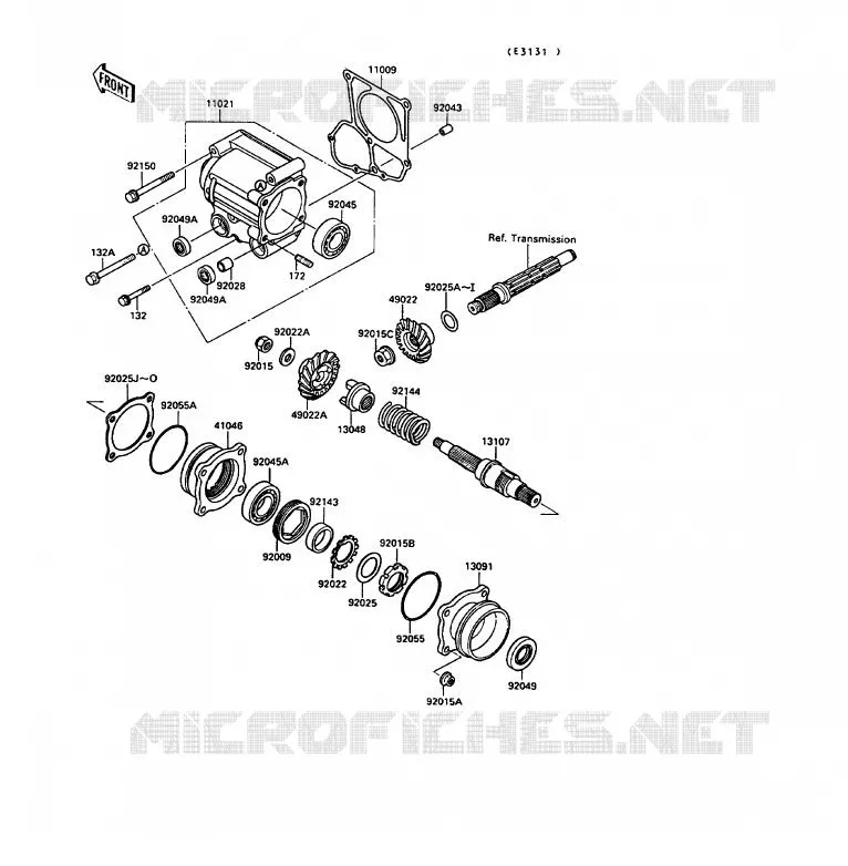 PIGNON CONIQUE AVANT Kawasaki QUAD 220 1989 KLF220  KLF220-A2