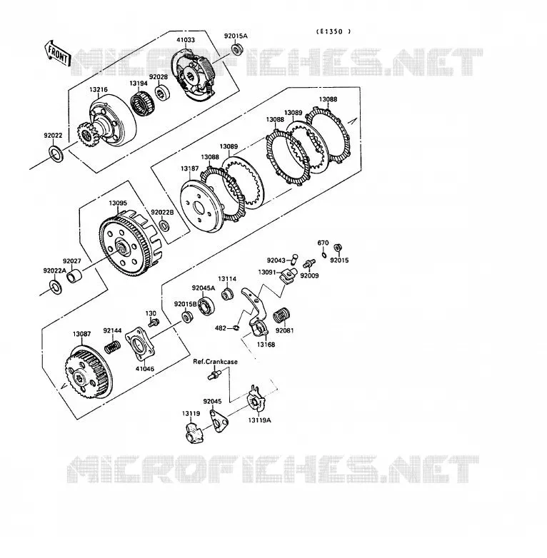 EMBRAYAGE Kawasaki QUAD 220 1989 KLF220  KLF220-A2