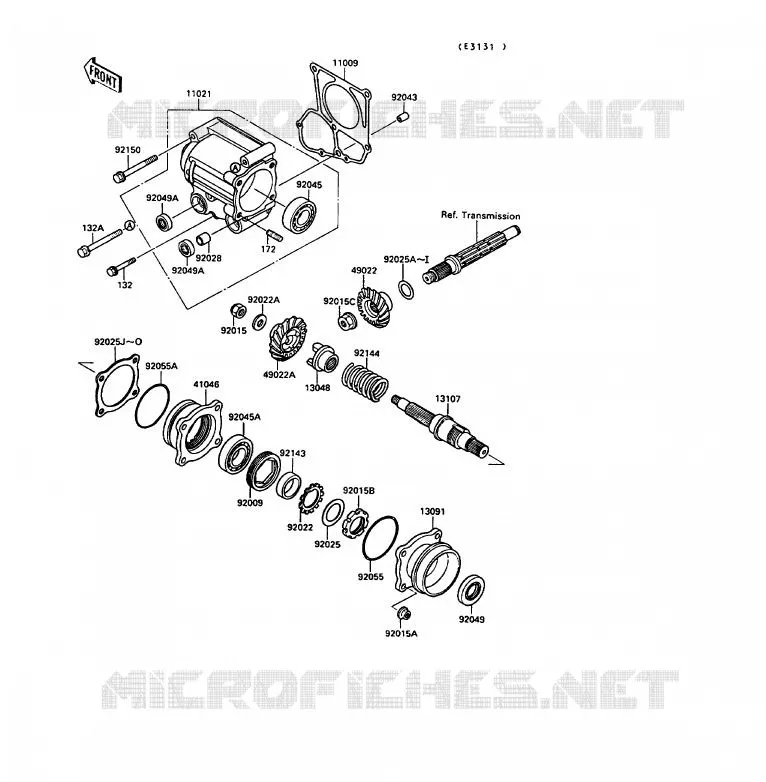 PIGNON CONIQUE AVANT Kawasaki QUAD 220 1989 KLF220  KLF220-A2