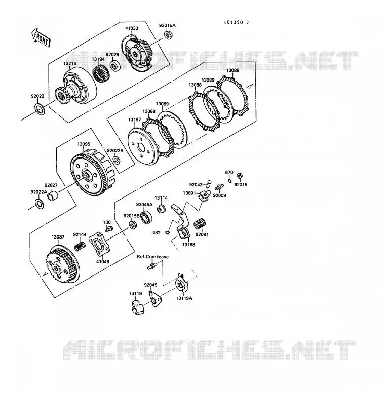 EMBRAYAGE Kawasaki QUAD 220 1990 KLF220  KLF220-A3