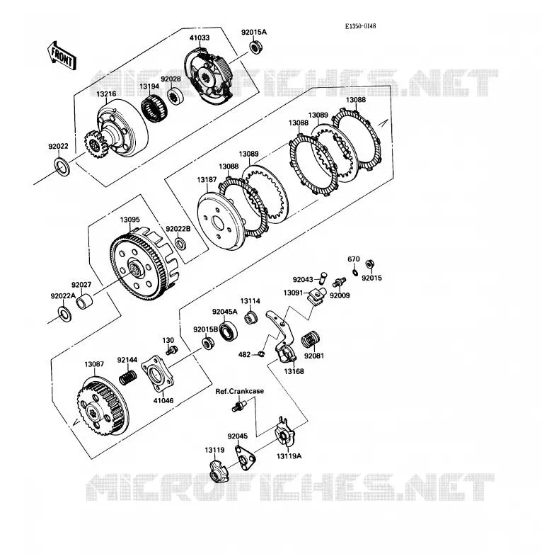 EMBRAYAGE Kawasaki QUAD 220 1991 KLF220  KLF220-A4