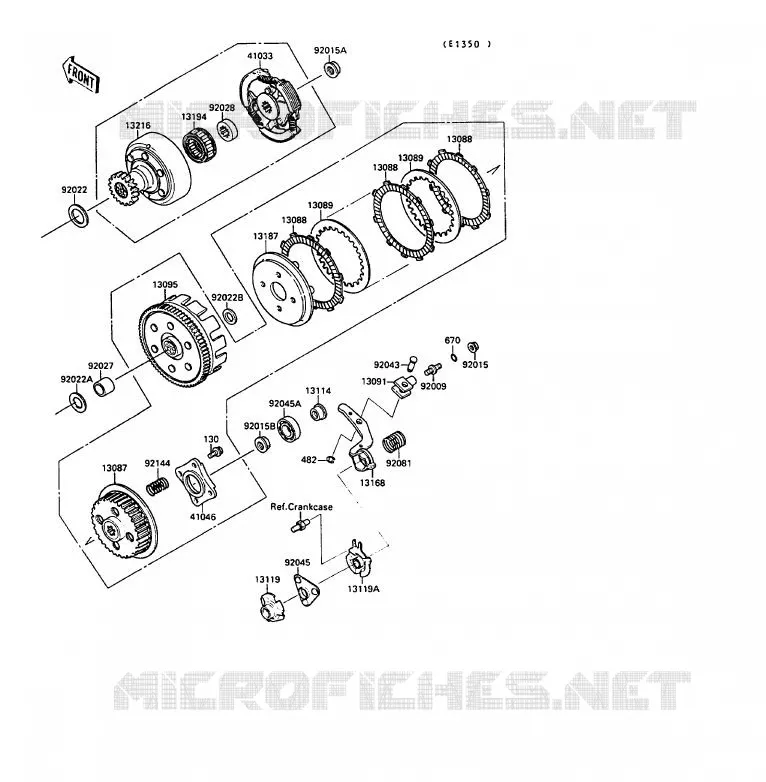 EMBRAYAGE Kawasaki QUAD 220 1991 KLF220  KLF220-A4