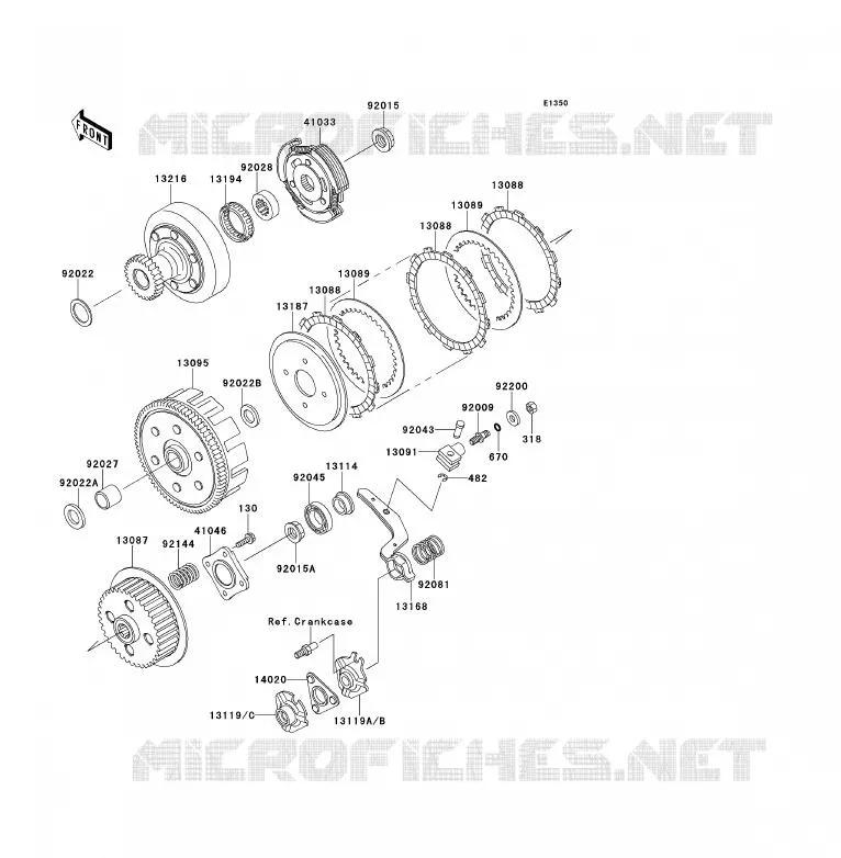 EMBRAYAGE Kawasaki QUAD 220 1995 KLF220  KLF220-A8A