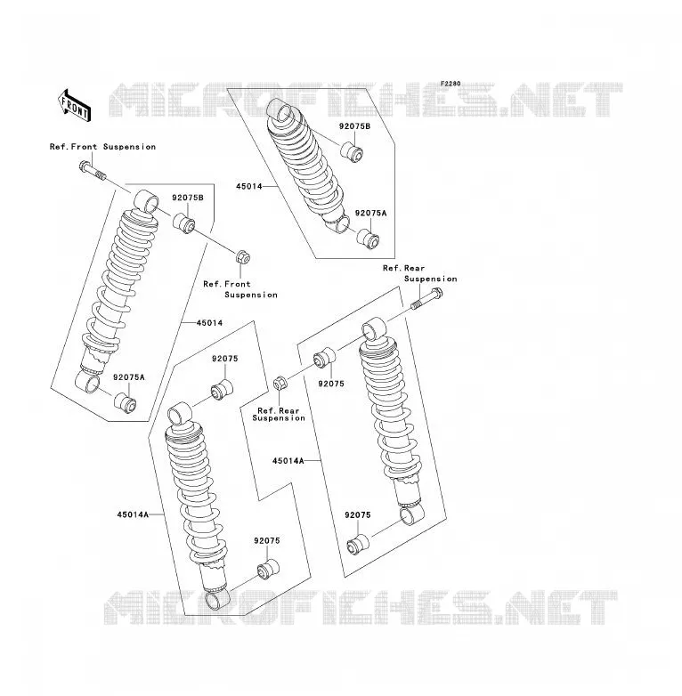 AMORTISSEUR Kawasaki QUAD 250 2003 KLF250  KLF250-A1