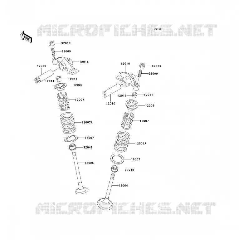 SOUPAPE Kawasaki QUAD 250 2004 KLF250  KLF250-A2