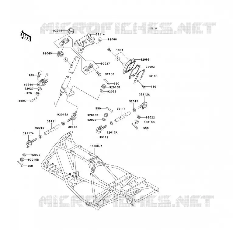 CH&Acirc;SSIS Kawasaki QUAD 250 2005 KLF250  KLF250-A3