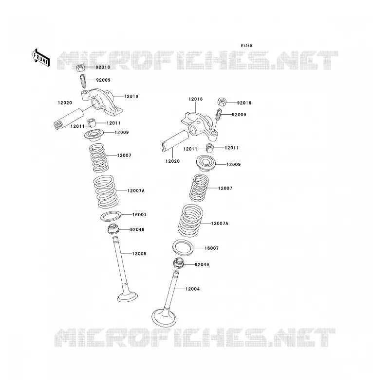 SOUPAPE Kawasaki QUAD 250 2005 KLF250  KLF250-A3