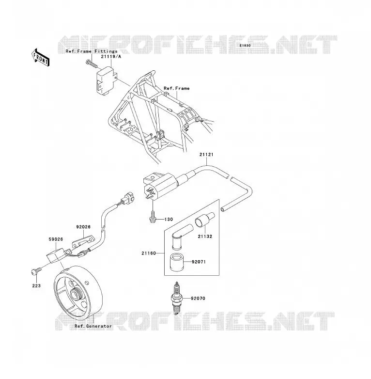 SYSTEME D&acute;ALLUMAGE Kawasaki QUAD 250 2005 KLF250  KLF250-A3