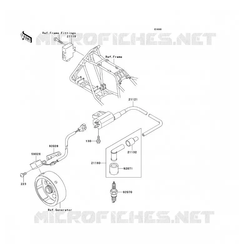 SYSTEME D&acute;ALLUMAGE Kawasaki QUAD 250 2005 KLF250  KLF250-A3