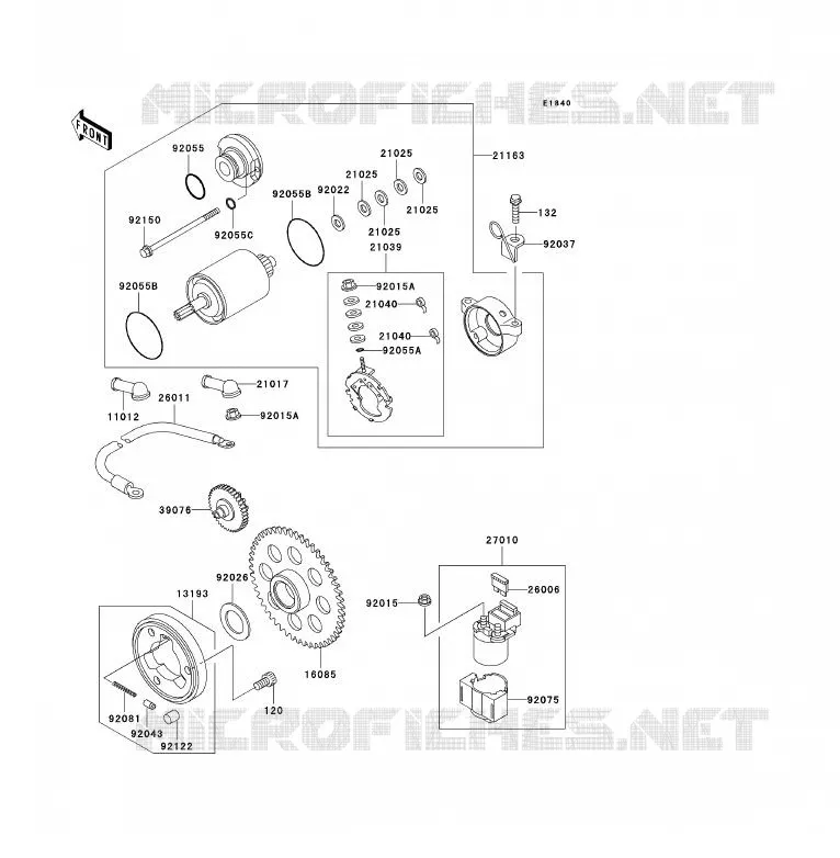 D&Eacute;MARREUR Kawasaki QUAD 250 2006 KLF250  KLF250A6F