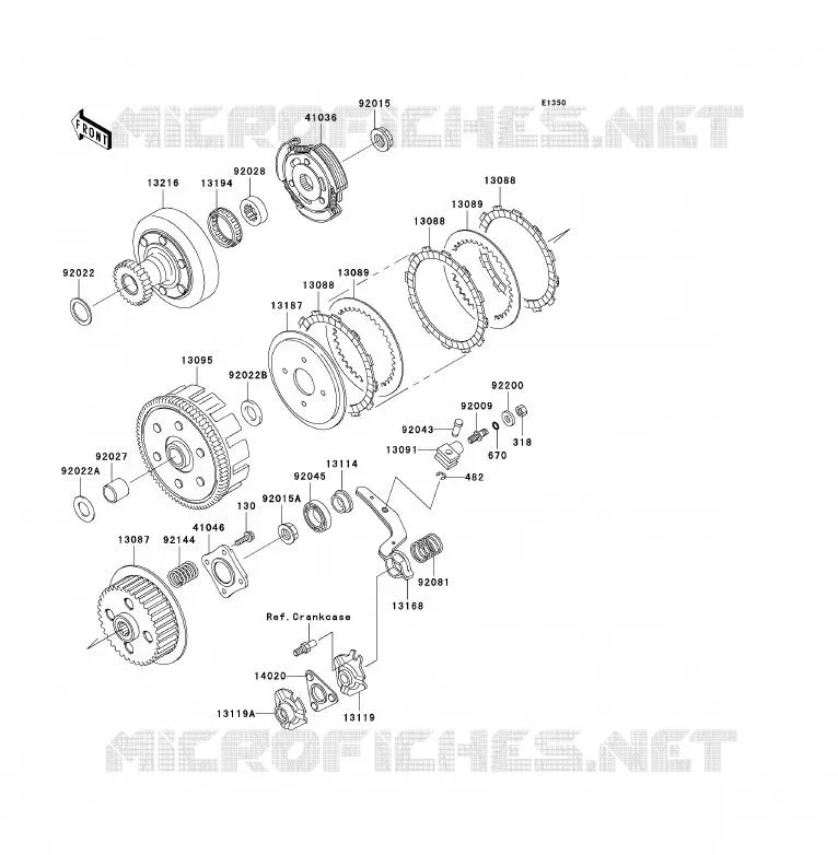 EMBRAYAGE Kawasaki QUAD 250 2006 KLF250  KLF250A6F