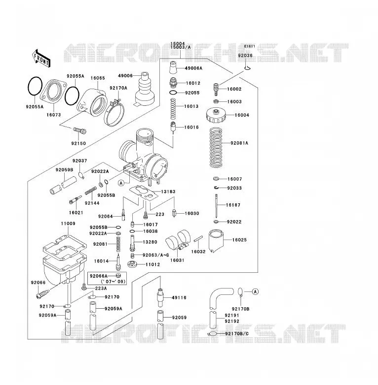 CARBURATEUR Kawasaki QUAD 250 2006 KLF250  KLF250A6F