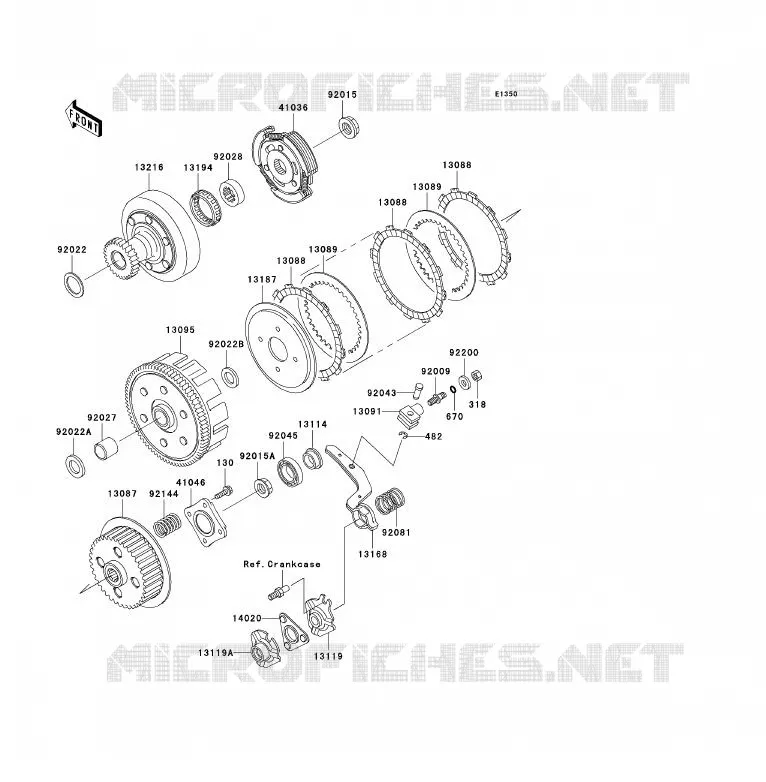 EMBRAYAGE Kawasaki QUAD 250 2009 KLF250  KLF250A9F