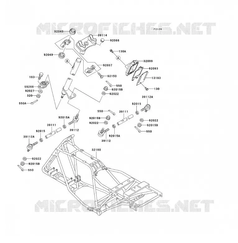 CH&Acirc;SSIS Kawasaki QUAD 250 2009 KLF250  KLF250A9F
