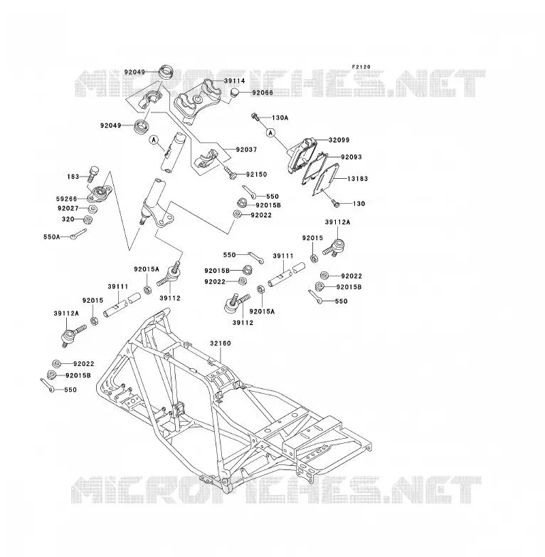 CH&Acirc;SSIS Kawasaki QUAD 250 2009 KLF250  KLF250A9F