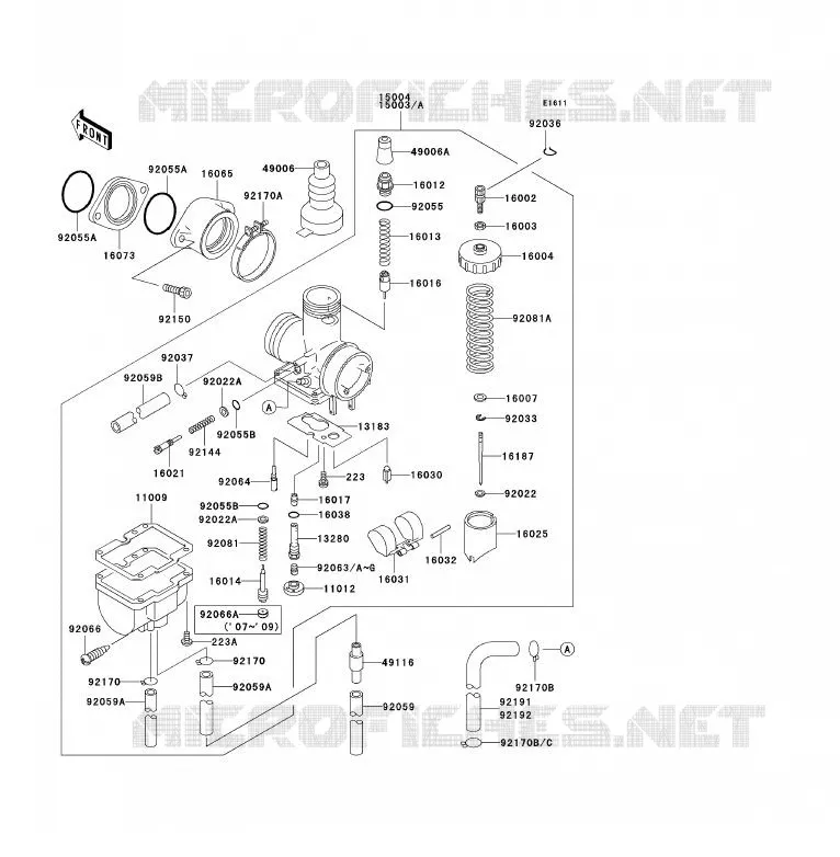 CARBURATEUR Kawasaki QUAD 250 2010 KLF250  KLF250AAF