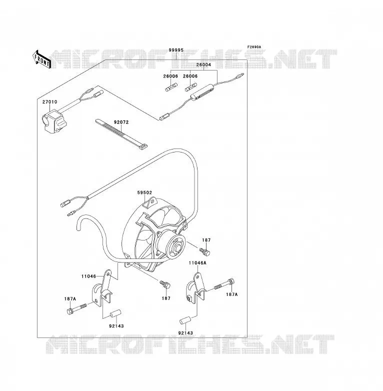 PIECE EN OPTION(CN)(VENTILATEUR) Kawasaki QUAD 300 2000 KLF300  KLF300-B13