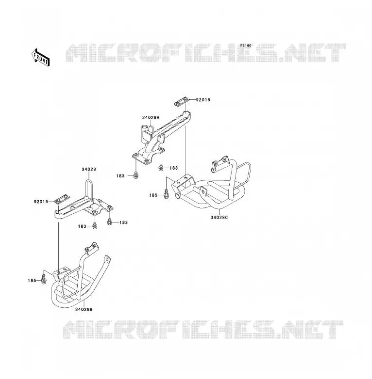 REPOSE PIED Kawasaki QUAD 300 2000 KLF300  KLF300-B13