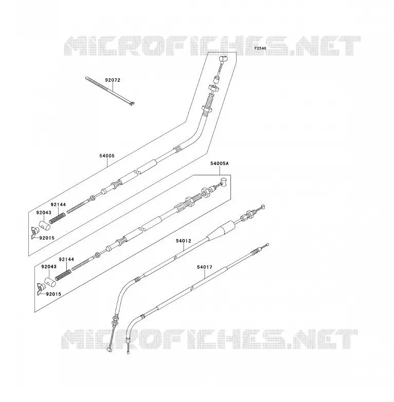 CABLES Kawasaki QUAD 300 2000 KLF300  KLF300-B13
