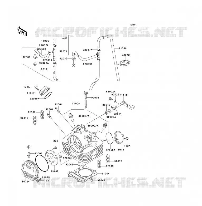 CULASSE Kawasaki QUAD 300 2001 KLF300  KLF300-B14