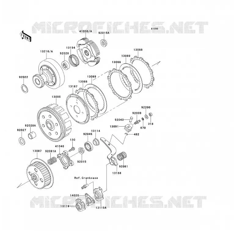 EMBRAYAGE Kawasaki QUAD 300 2001 KLF300  KLF300-B14
